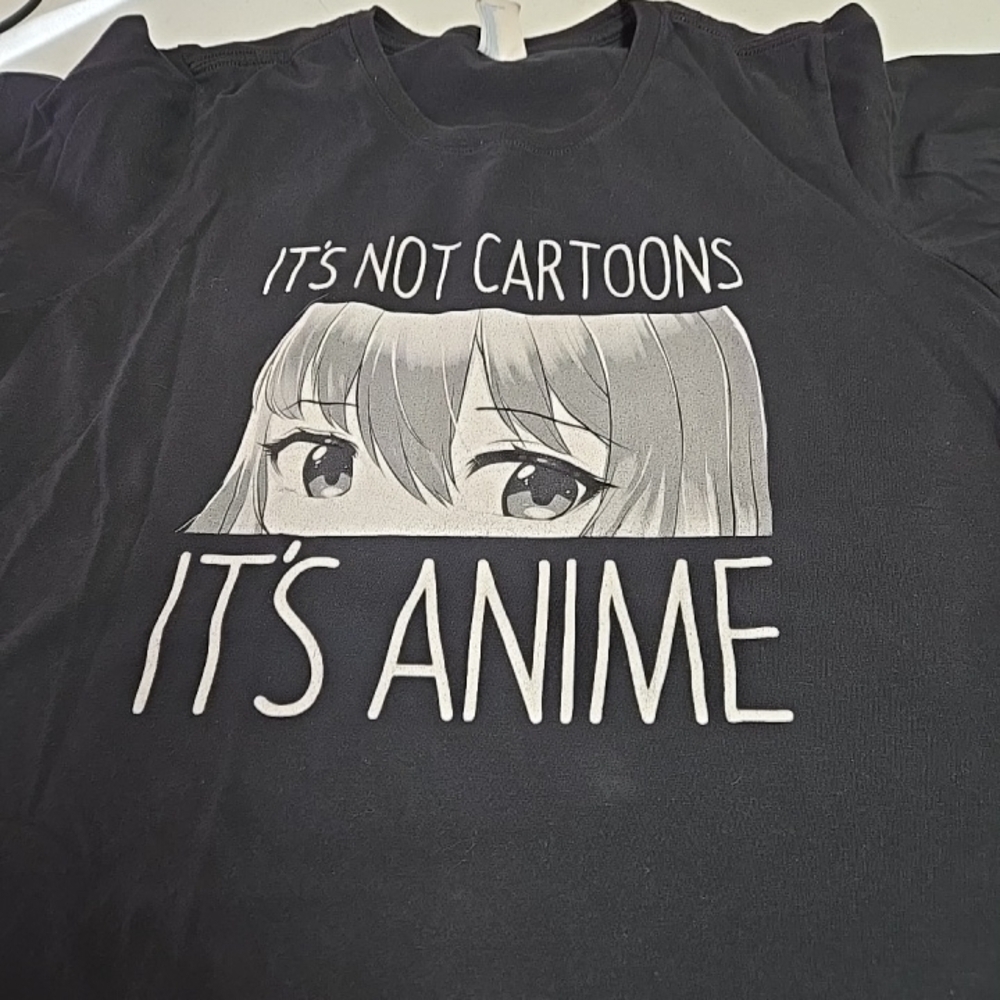 Black Anime Graphic T-Shirt - Picture 2 of 8